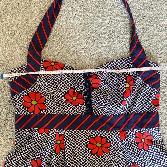 Anthropologie Odille Retro Floral Halter Top - Picture 9 of 12